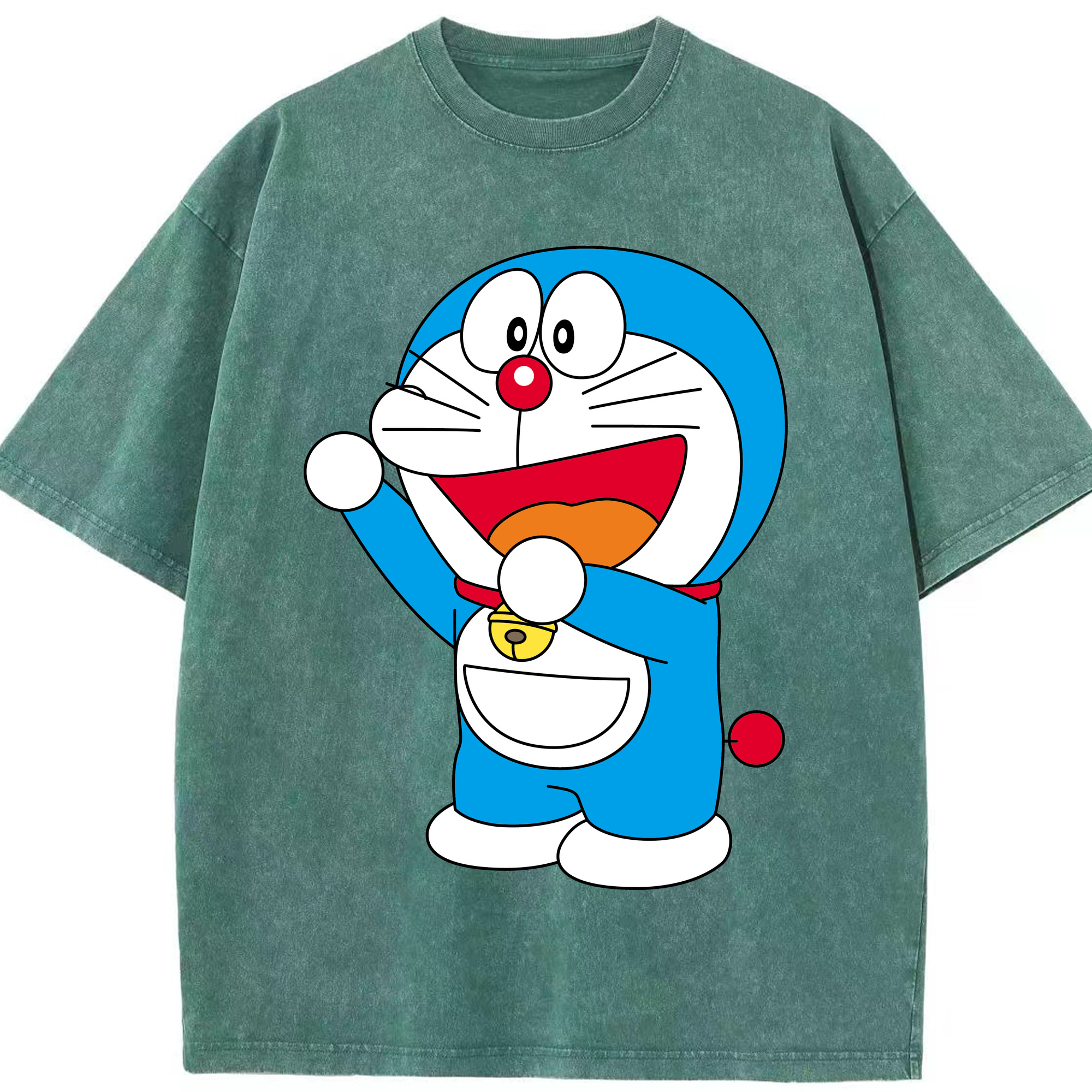 （画像用） ドラえもん Doraemon 綿100% ヴィンテージ風 半袖Tシャツ（フロントプリント）
